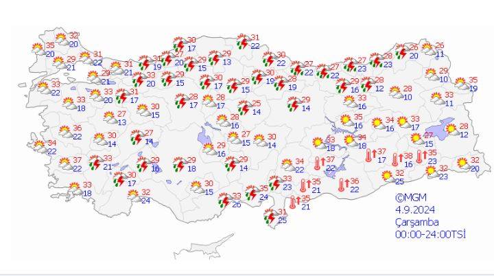 Meteoroloji saat verip 13 ili uyardı! Gök gürleyecek, sağanak vuracak 17